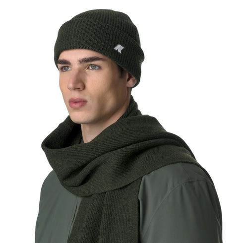 Cappello Unisex Brice, in pura lana a costa inglese, con logo applicato